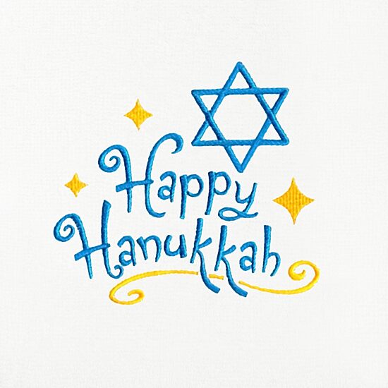 Linum Home Textiles Happy Hanukkah 2-pc. Hand Towel