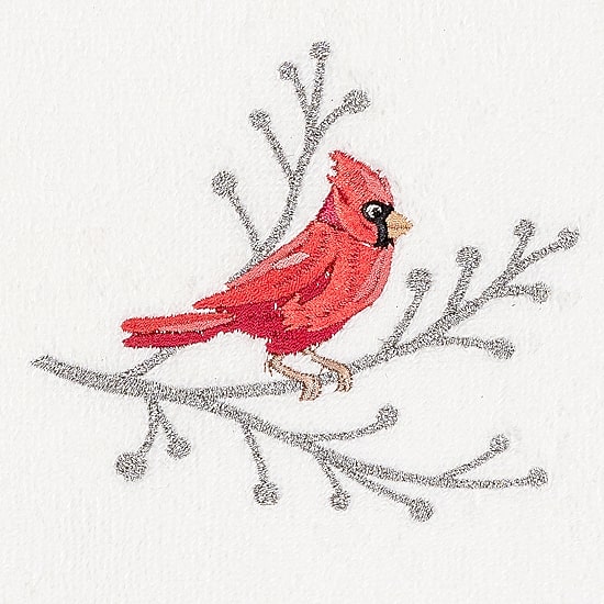 Linum Home Textiles Christmas Cardinal 2-pc. Hand Towel