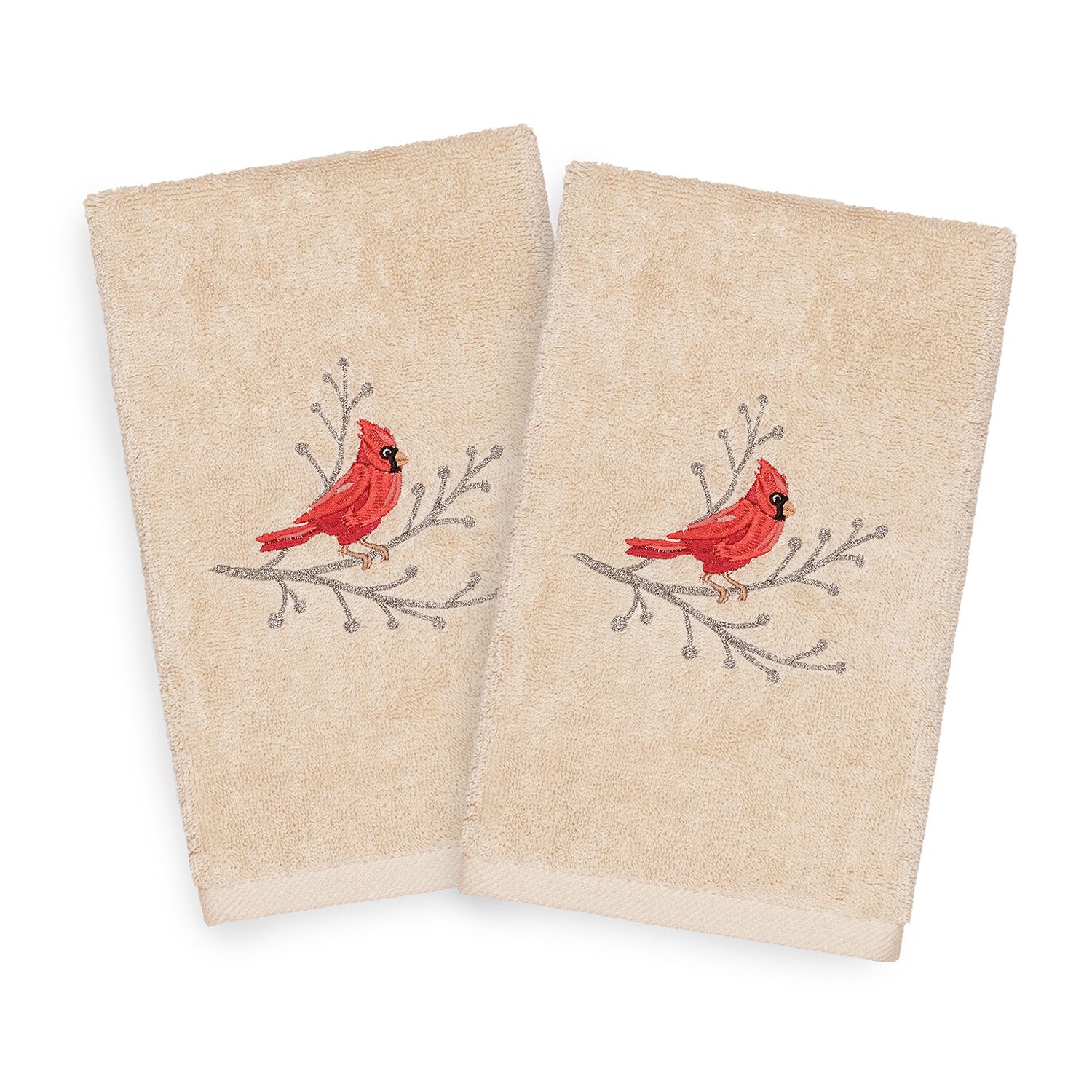 Linum Home Textiles Christmas Cardinal 2-pc. Hand Towel