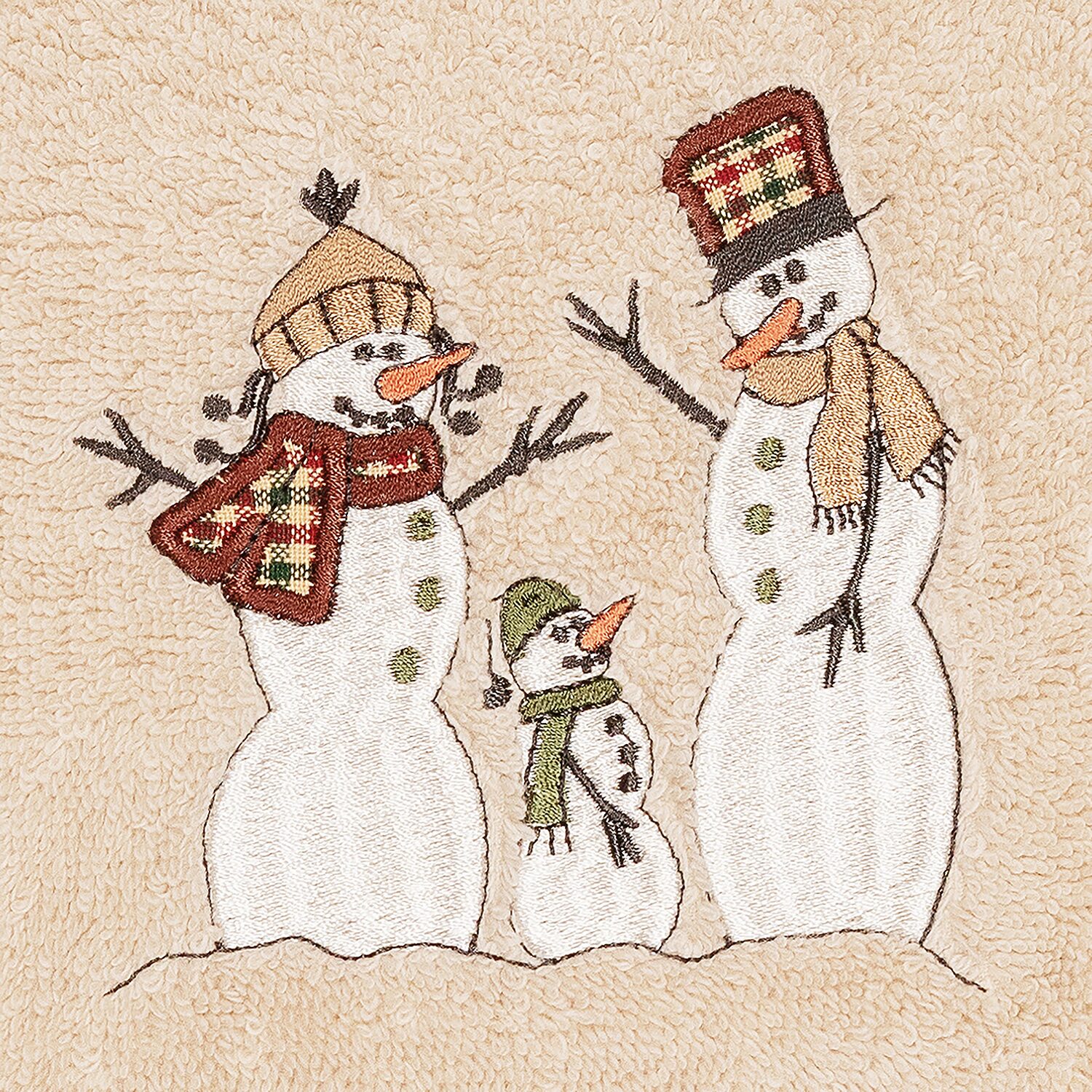 Linum Home Textiles Christmas Snow Family 2-pc. Hand Towel
