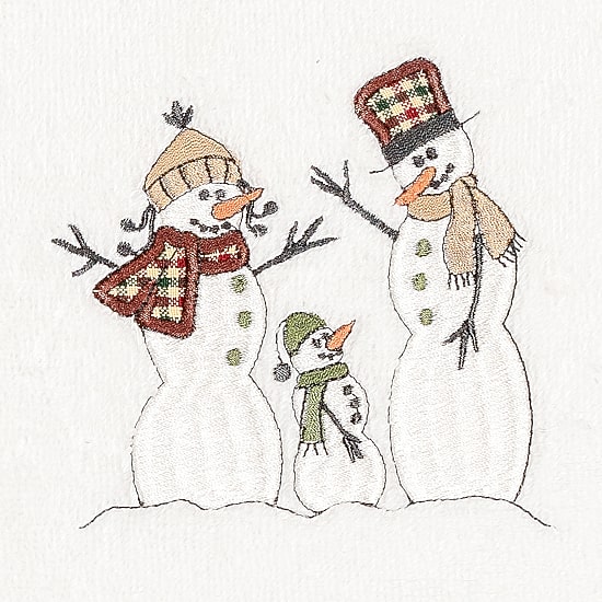 Linum Home Textiles Christmas Snow Family 2-pc. Hand Towel
