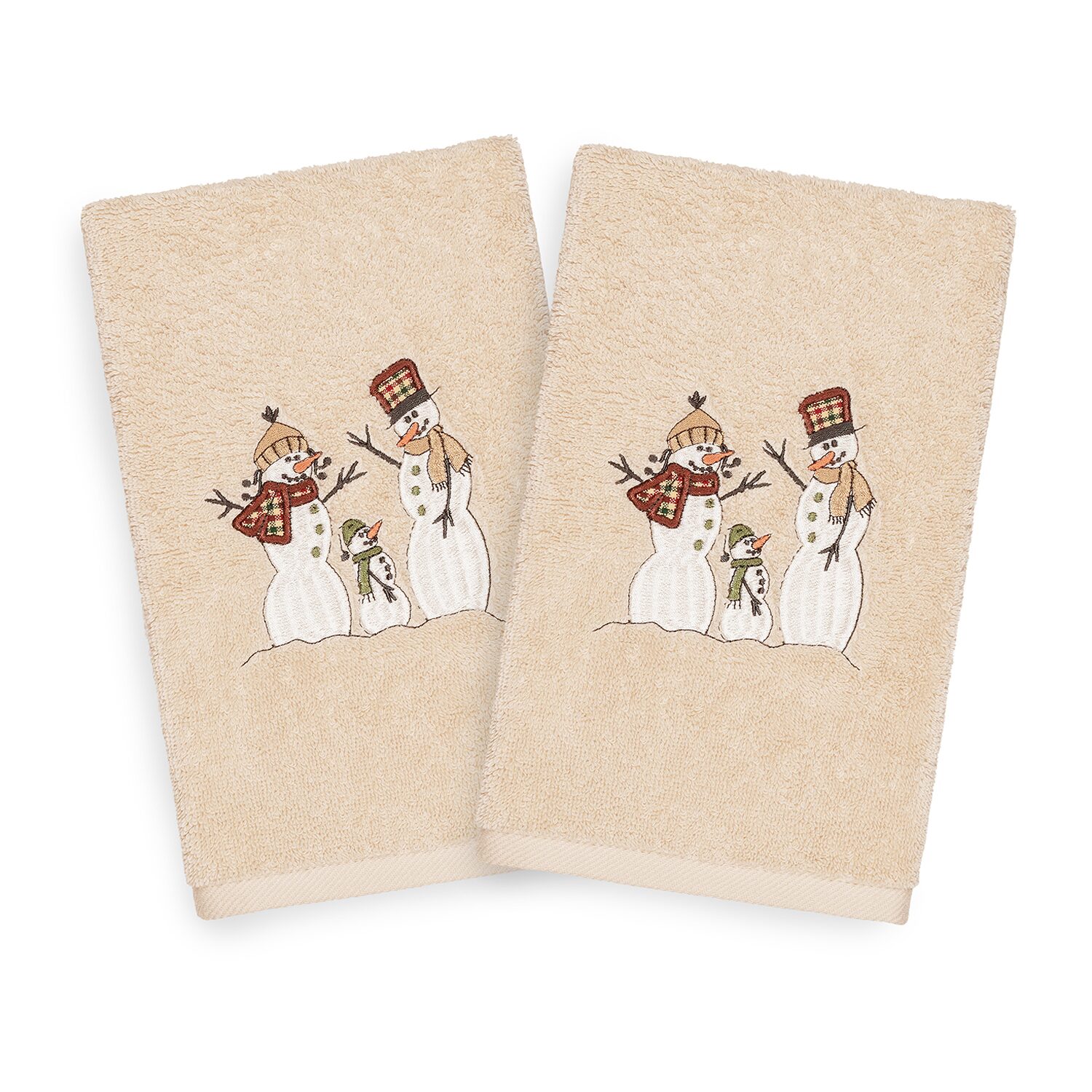 Linum Home Textiles Christmas Snow Family 2-pc. Hand Towel