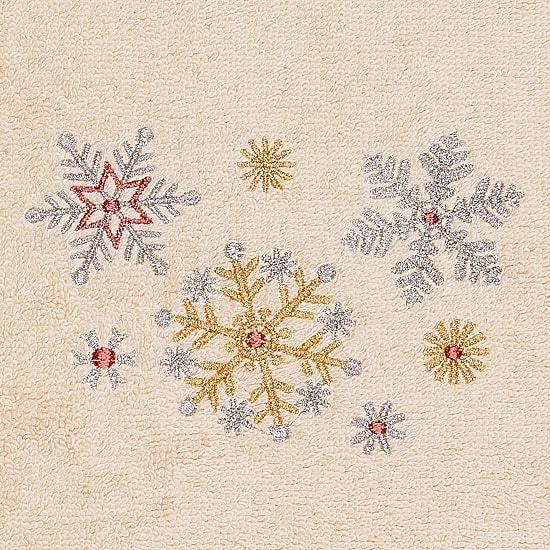 Linum Home Textiles Christmas Snowfall 2-pc. Hand Towel