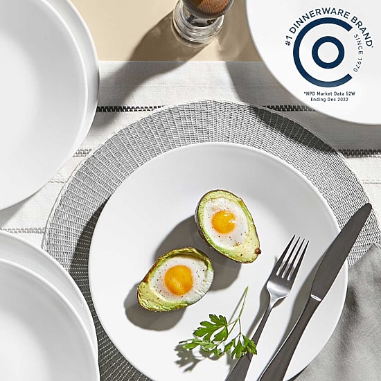 Corelle Shimmering White 32-pc. Glass Dinnerware Set