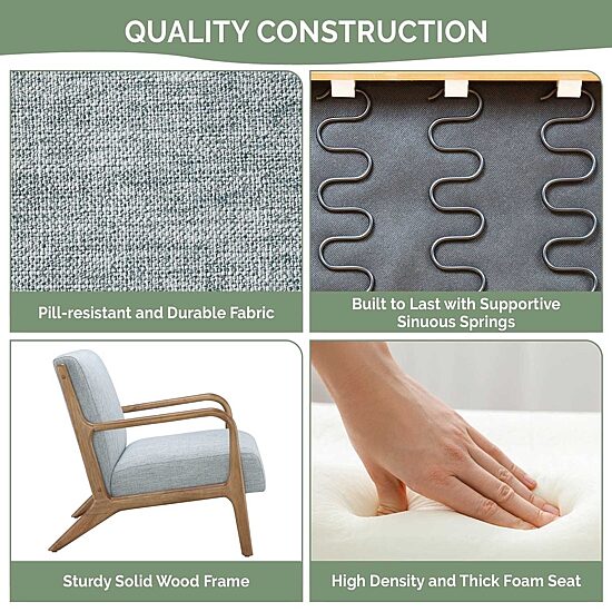 INK+IVY Novak Mid Century Modern Armchair