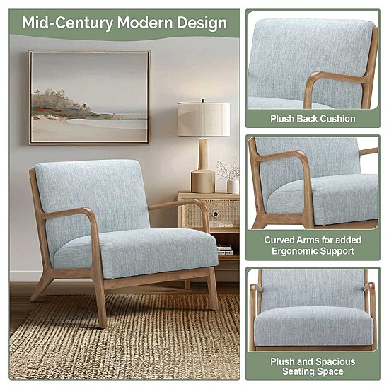INK+IVY Novak Mid Century Modern Armchair