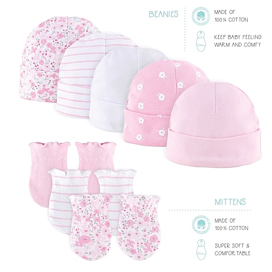 The Peanutshell 0-3m Floral Love Baby Girls 23-pc. Baby Clothing Set