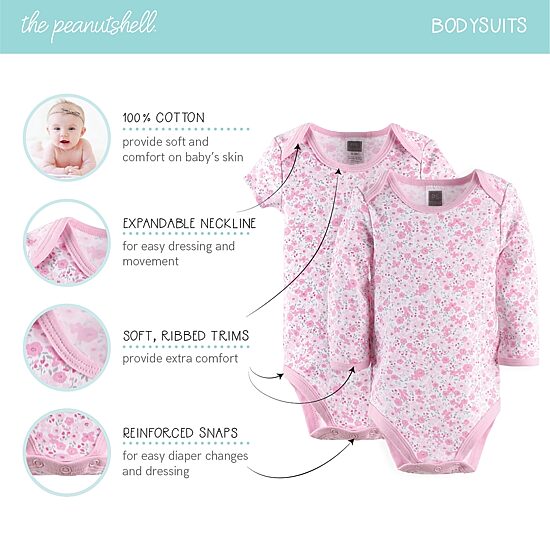 The Peanutshell 0-3m Floral Love Baby Girls 23-pc. Baby Clothing Set