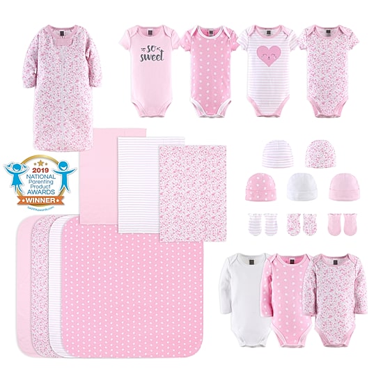 The Peanutshell 0-3m Floral Love Baby Girls 23-pc. Baby Clothing Set