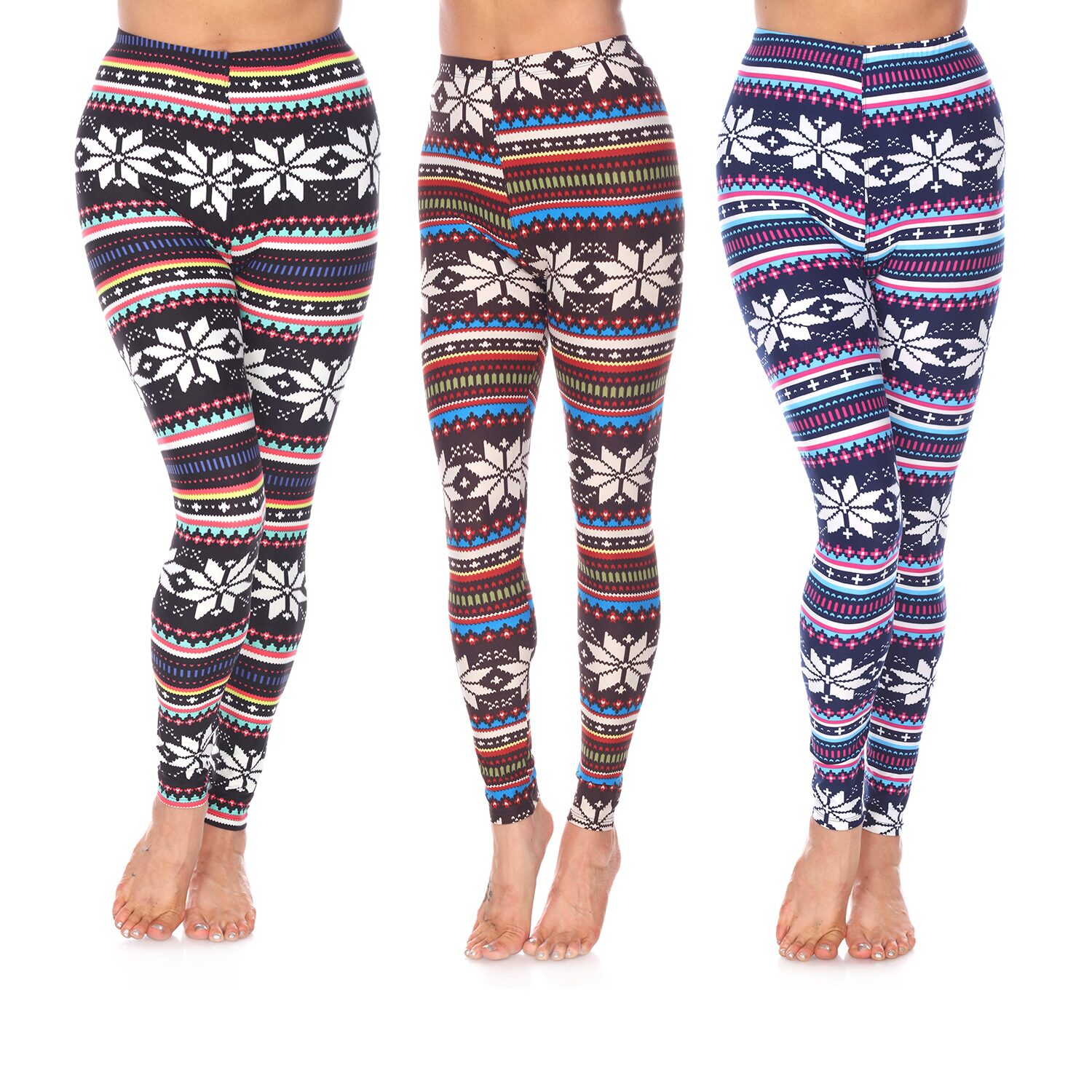 White Mark Womens Mid Rise 26" Full Length Leggings