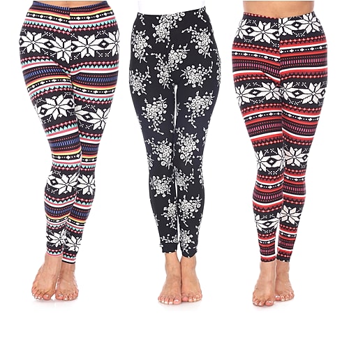 White Mark Womens Mid Rise 26" Full Length Leggings In Black