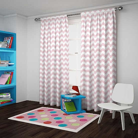 Eclipse Wavy Chevron Rod Pocket Energy Saving Blackout Single Curtain Panel