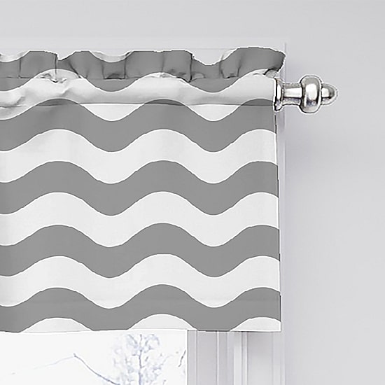 Eclipse Wavy Chevron Rod Pocket Valance