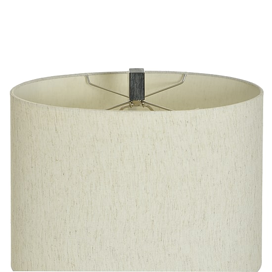 Collective Design By Stylecraft Oval Charcoal Pottery Table Lamp