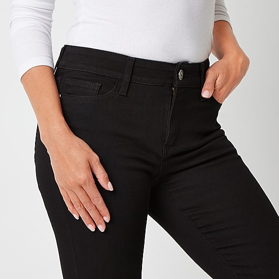 St. John's Bay Womens Mid Rise Secretly Slender Skinny Fit Jean