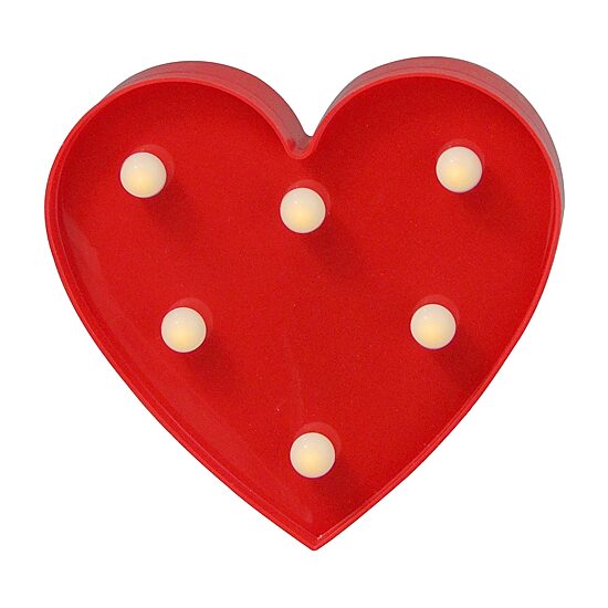 Northlight 6in Red Heart Led Valentine'S Day Marquee Wall Decal