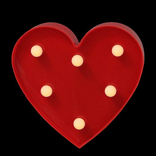 Northlight 6in Red Heart Led Valentine'S Day Marquee Wall Decal