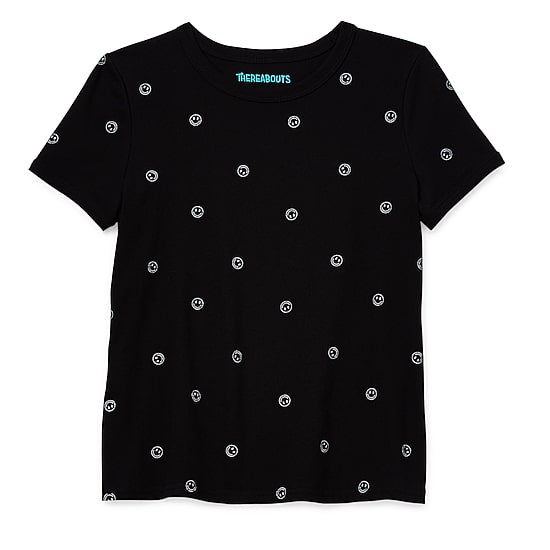 Thereabouts Little & Big Kid Girls Crew Neck Short Sleeve Regular Fit Graphic T-Shirt