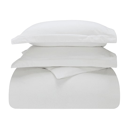 SUPERIOR® Solid Cotton Heavyweight Warm Reversible Duvet Cover