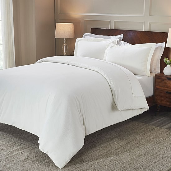 SUPERIOR® Solid Cotton Heavyweight Warm Reversible Duvet Cover