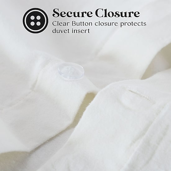 SUPERIOR® Solid Cotton Heavyweight Warm Reversible Duvet Cover