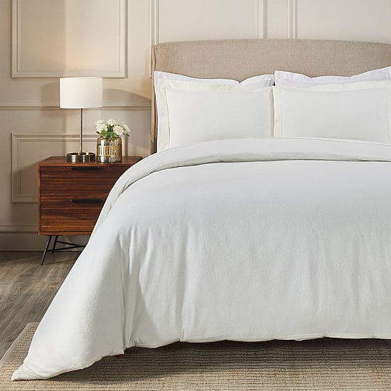 SUPERIOR® Solid Cotton Heavyweight Warm Reversible Duvet Cover