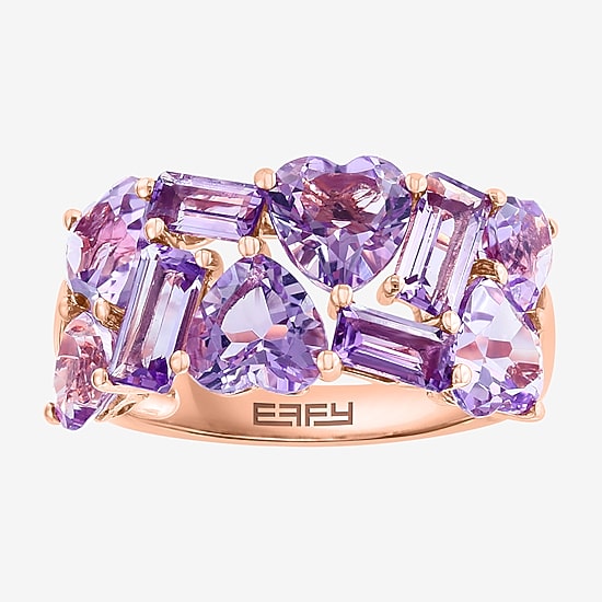 Effy Final Call Limited Quantities! Womens Genuine Purple Amethyst 14K Gold Cocktail Ring
