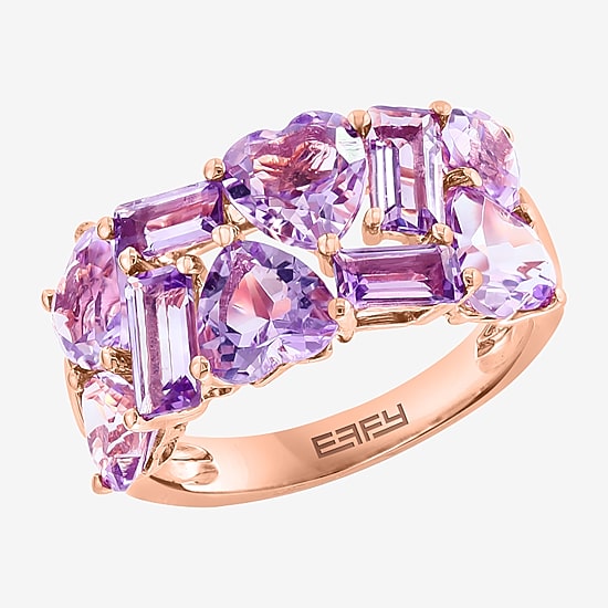 Effy Final Call Limited Quantities! Womens Genuine Purple Amethyst 14K Gold Cocktail Ring