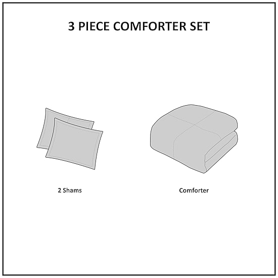 Intelligent Design Camden 3 Piece Cotton Chenille Comforter Set