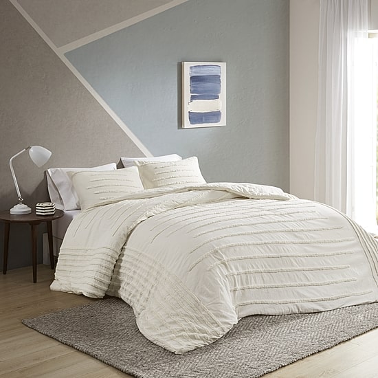 Intelligent Design Camden 3 Piece Cotton Chenille Duvet Cover Set
