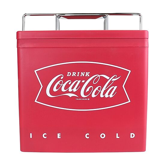 Coca-Cola 6 Can Portable Cooler- Retro Ice Chest Style AC/DC 4L (4.2 qt)