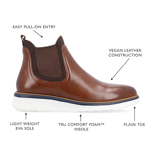 Vance Co Mens Hartwell Flat Heel Dress Boots
