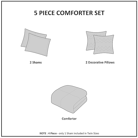 Woolrich Perry Cotton Oversized Denim Comforter Set