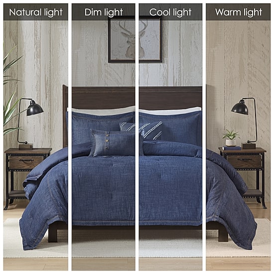 Woolrich Perry Cotton Oversized Denim Comforter Set