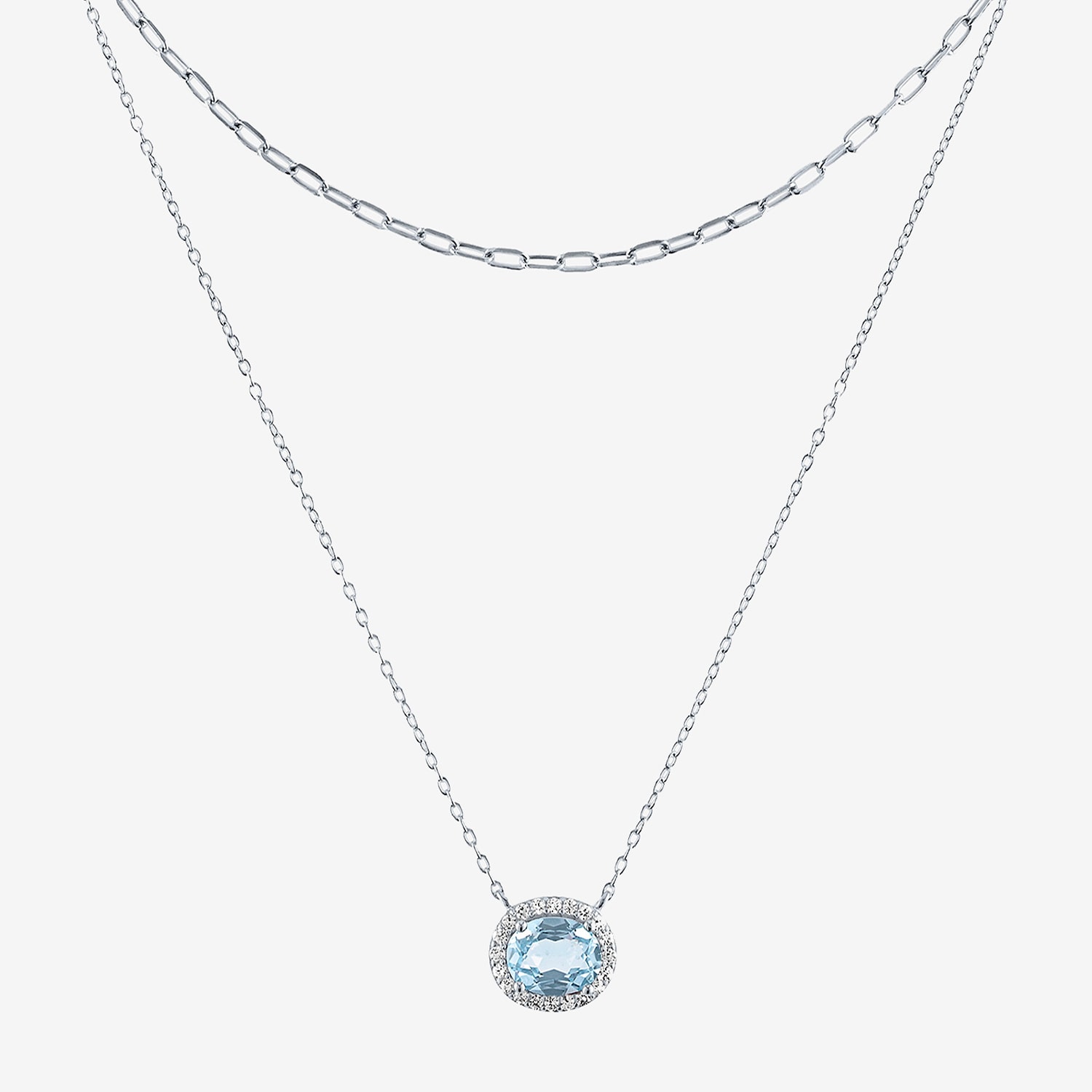 Womens 2-pc. Gemstone 14K Gold Over Silver Necklace Set