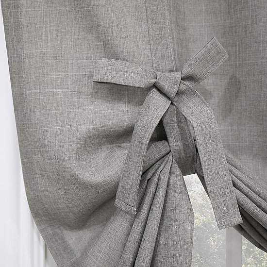 No 918 Noah Light-Filtering Rod Pocket Single Tie-Up Shade