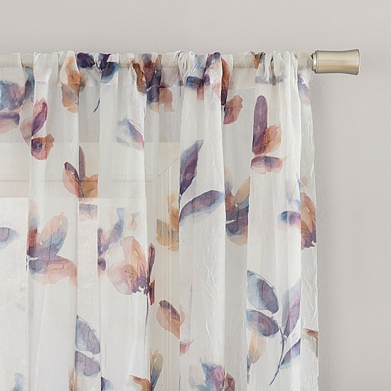 No 918 Ellie Rod Pocket Light-Filtering Single Curtain Panel