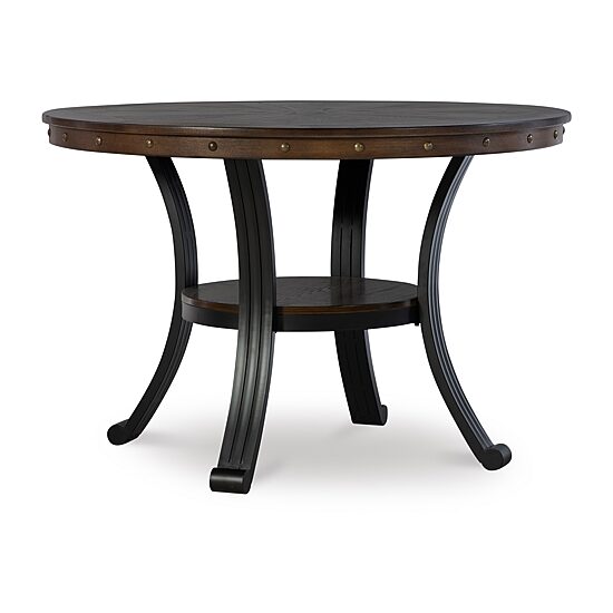 Linon Firview Round Wood-Top Dining Table