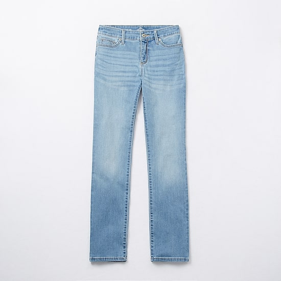 St. John's Bay Womens Tall Mid Rise Stretch Fabric Straight Leg Jean