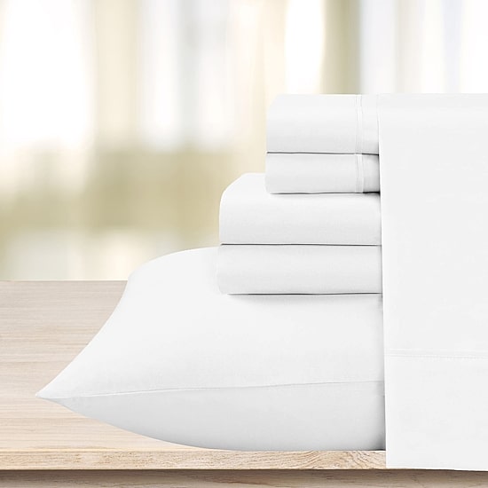 Cathay Home Easy Fit Modern Sheet Set With Bonus Pillowcases