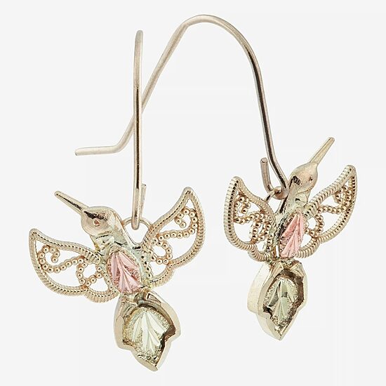 Womens 10K Gold Drop Earrings