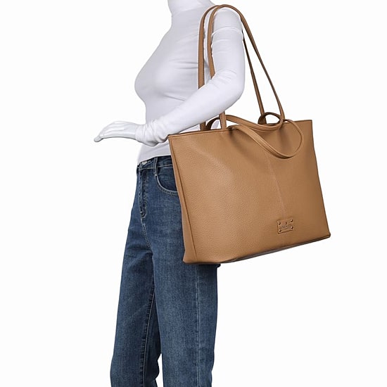 London Fog East West Double Handle Tote Bag, Color: Beige - JCPenney