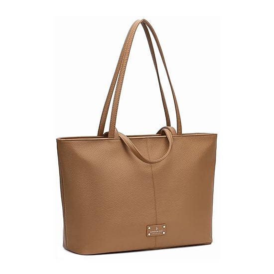 London Fog East West Double Handle Tote Bag, Color: Beige - JCPenney