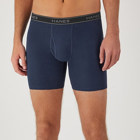 Hanes Cotton Mens 4 Pack Boxer Briefs J742a4