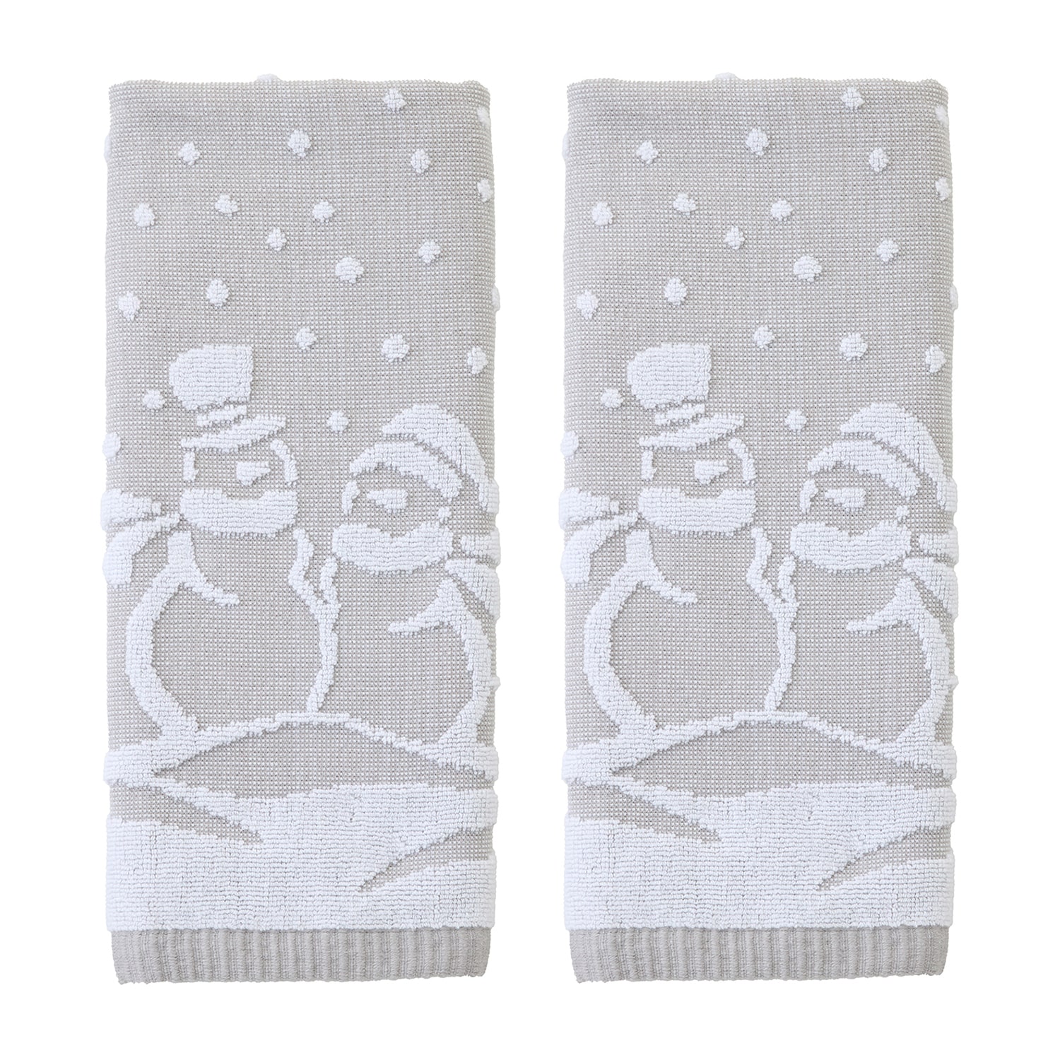 Saturday Knight Scenic Snowmen 2-pc. Embellished Hand Towel