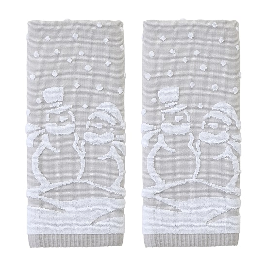 Saturday Knight Scenic Snowmen 2-pc. Embellished Hand Towel