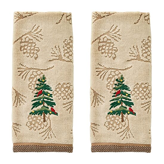 Saturday Knight Seasonal Fir 2-pc. Hand Towel