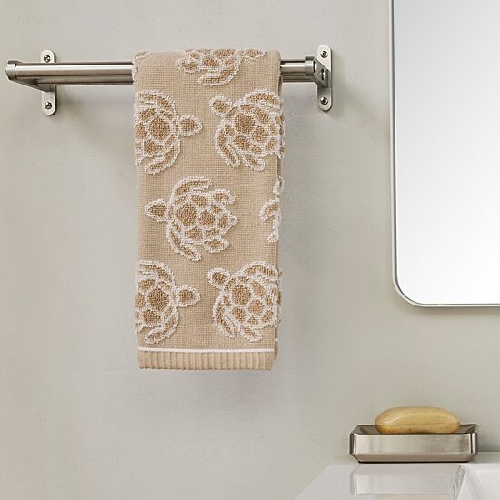 Saturday Knight Turtle Sculpted 2-pc. Embellished Animal Print Hand Towel