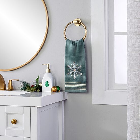 Saturday Knight Snowflake 2-pc. Hand Towel