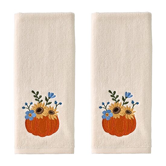 Saturday Knight Pumpkin Bouquet 2-pc. Hand Towel